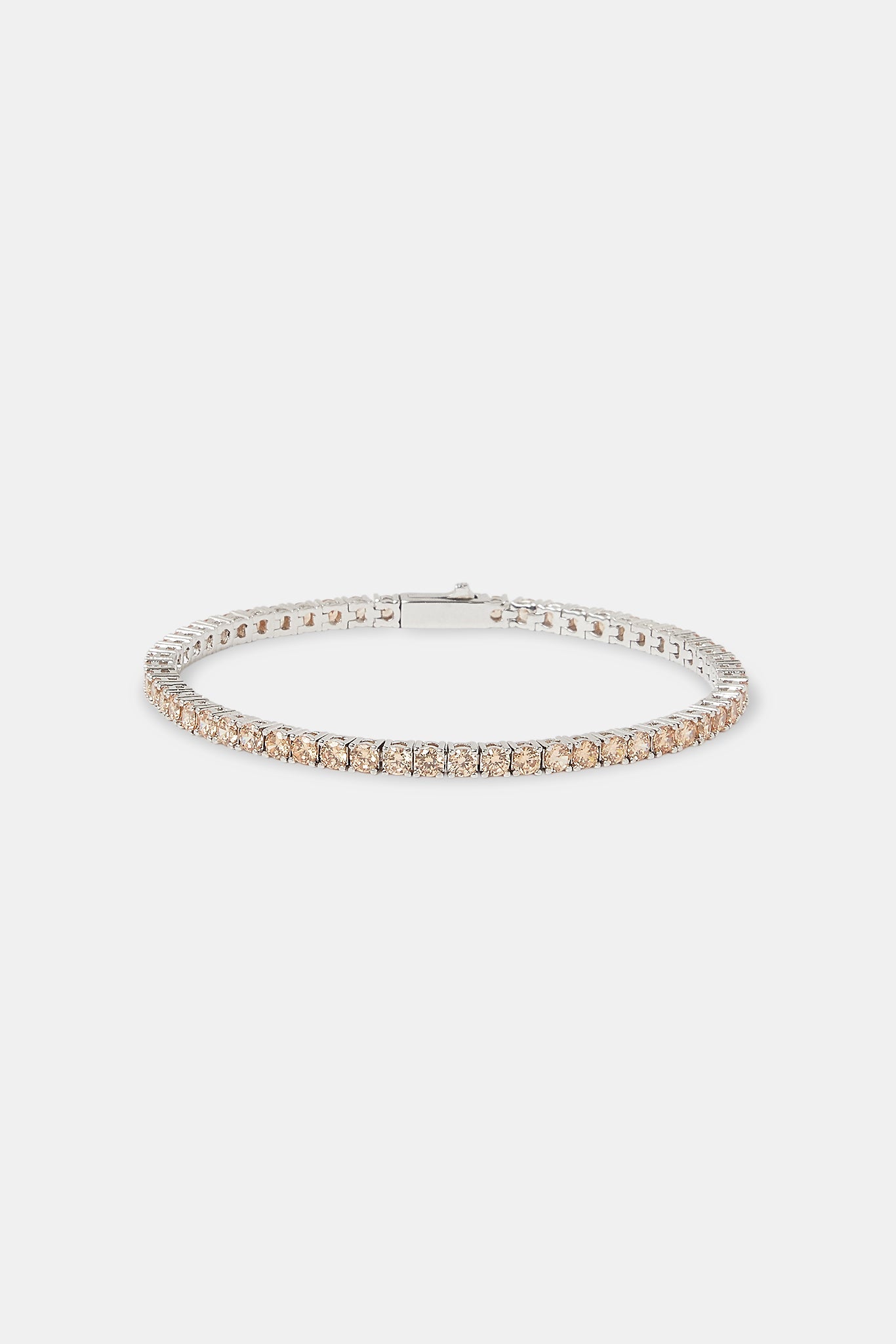Champagne Tennis Bracelet - 3mm - White